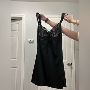 Vintage Satin Slip Mini Dress